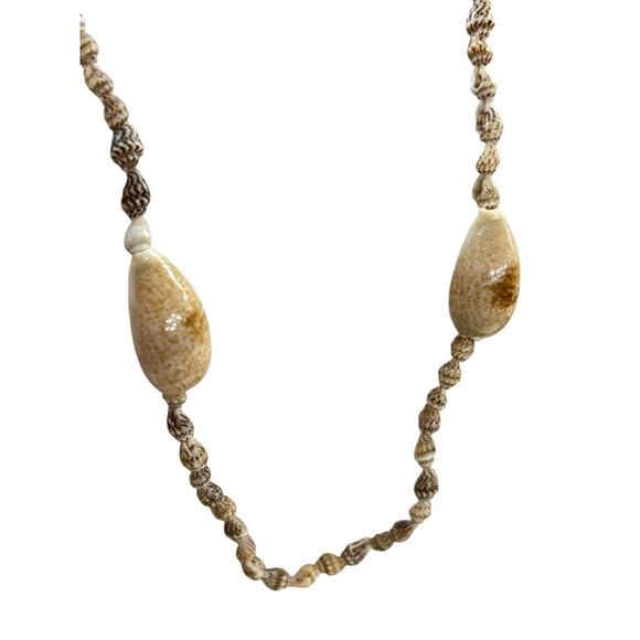 Shell Necklace Beach Overhead Seashells Strand String 34 Inch - Picture 4 of 6